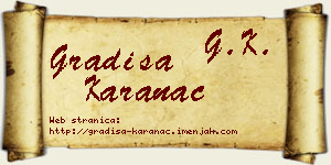 Gradiša Karanac vizit kartica